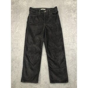 Levis Ribcage Straight Ankle Corduroy Pants Womens 31x26 (Tag 29) Gray